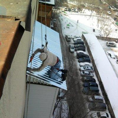 Ремонт балконной крыши,  козырька в Алматы недорого - main
